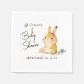Serviette En Papier Beau lapin Baby shower (Devant)