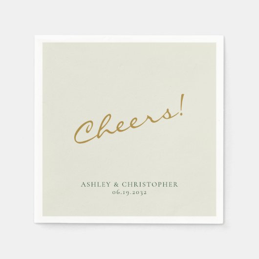 Serviette En Papier Beau Mariage d'aquarelle florale (Devant)