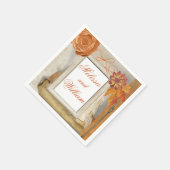 Serviette En Papier Beau Mariage de automne (Coin)