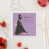 Serviette En Papier Beau Mariage Gown Silhouette (En situation)