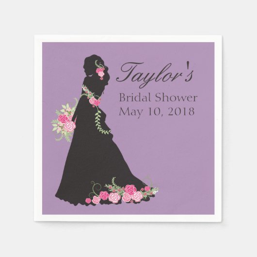 Serviette En Papier Beau Mariage Gown Silhouette (Devant)