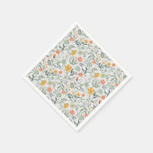 Serviette En Papier Beau motif botanique floral (Coin)