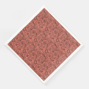 Serviette En Papier Beau motif floral vintage à motifs cachemire