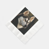 Serviette En Papier Beau Oreiller Husky Lrow (Coin)