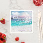 SERVIETTE EN PAPIER BEAU PAPIER TROPICAL OCEAN SOLEIL NAPKINS (En situation)