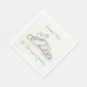 Serviette En Papier Beau Pastel Joyeux Bunny de Pâques Classique Simpl (Coin)