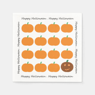 Serviette En Papier Beau Patch Citrouille Halloween