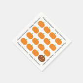 Serviette En Papier Beau Patch Citrouille Halloween (Coin)