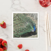 Serviette En Papier Beau Peacock (En situation)