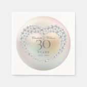 Serviette En Papier Beau Pearl 30e anniversaire de Mariage (Devant)