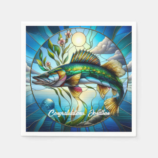 Serviette En Papier Beau poisson d'eau douce et lac bleu