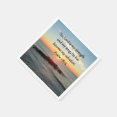 Serviette En Papier Beau Psaume 118:14 Sunrise Photo Design (Coin)