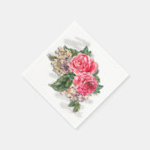 Serviette En Papier Beau Red Roses Papier Cocktail Napktail (Coin)