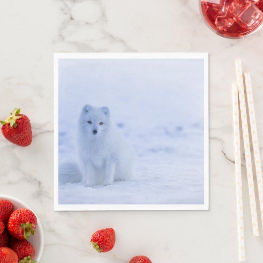 Serviette En Papier Beau renard arctique (En situation)