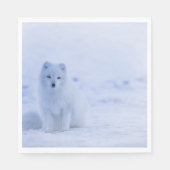 Serviette En Papier Beau renard arctique (Devant)