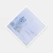 Serviette En Papier Beau renard arctique (Coin)