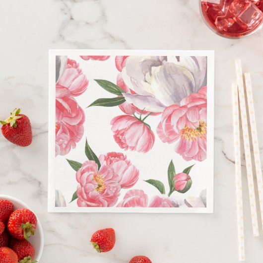 Serviette En Papier Beau Rose (En situation)