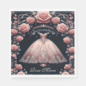 Serviette En Papier Beau Rose espagnol Quinceañera (Devant)