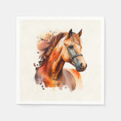 Serviette En Papier Beau Sorrel Horse Portrait (Devant)