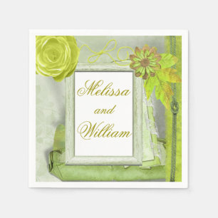 Serviette En Papier Beau Style champêtre Vert