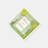 Serviette En Papier Beau Style champêtre Vert (Coin)