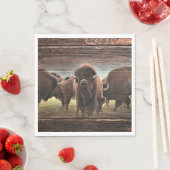 Serviette En Papier Beau troupeau de bisons (En situation)