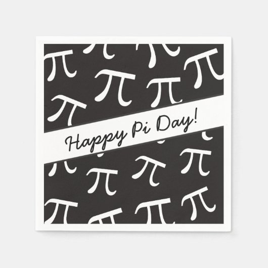 Serviette En Papier Beaucoup de Pi - Math - Happy Pi Day Papier (Devant)