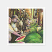 Serviette En Papier Beaucoup d'hommes, beaucoup de melons, Budapest (Devant)