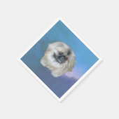 Serviette En Papier Beauté Bleue (Coin)