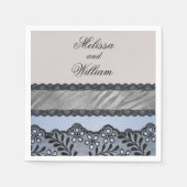 Serviette En Papier Beauté bleue et noire (Devant)