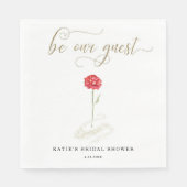 Serviette En Papier Beauté et bête Soyez notre invité (Devant)