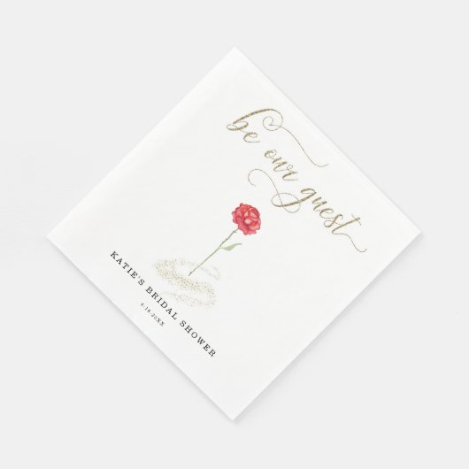 Serviette En Papier Beauté et bête Soyez notre invité (Coin)