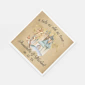 Serviette En Papier Beauté et la Beast Fairytale Château et Rose (Coin)