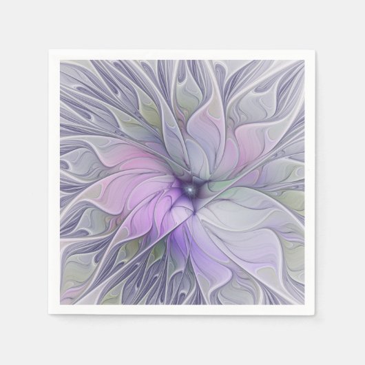 Serviette En Papier Beauté étonnante Fleur d'art Abstrait fractal mode (Devant)