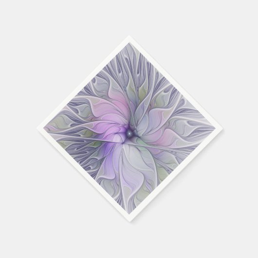 Serviette En Papier Beauté étonnante Fleur d'art Abstrait fractal mode (Coin)