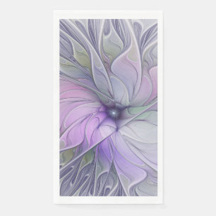 Serviette En Papier Beauté étonnante Fleur d'art Abstrait fractal mode