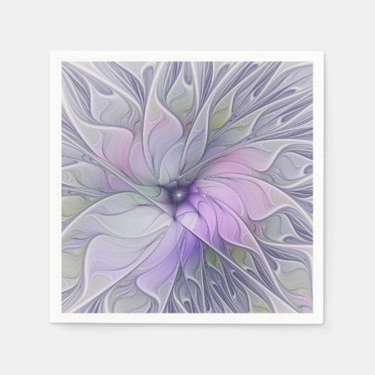 Serviette En Papier Beauté étonnante Fleur d'art Abstrait fractal mode (Devant)