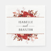 Serviette En Papier Beauté Rustique Floral Cadre Mariage de automne Mo (Devant)