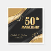 Serviette En Papier Beautiful 50th Wedding Anniversary (Devant)