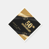 Serviette En Papier Beautiful 50th Wedding Anniversary (Coin)