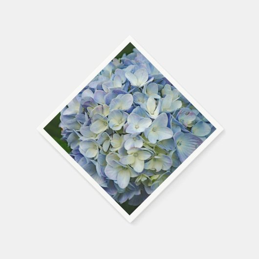 Serviette En Papier Beautiful Blue Hydrangea Flowers (Coin)