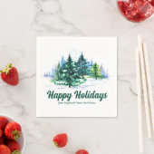 Serviette En Papier Beautiful Happy Holidays Custom Christmas Party (En situation)