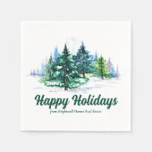 Serviette En Papier Beautiful Happy Holidays Custom Christmas Party (Devant)