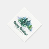 Serviette En Papier Beautiful Happy Holidays Custom Christmas Party (Coin)