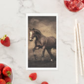 Serviette En Papier Beautiful horse throw pillow (En situation)