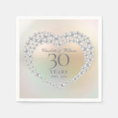 Serviette En Papier Beautiful Pearl 30th Anniversary (Devant)