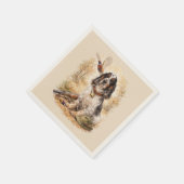 Serviette En Papier Beautiful Setter with Pheasants , Art (Coin)