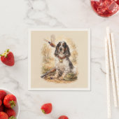 Serviette En Papier Beautiful Setter with Pheasants , Art (En situation)