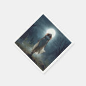 Serviette En Papier Beautiful Woman Walking In a Moonlit Cemetery (Coin)