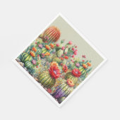 Serviette En Papier Beaux cactus en fleurs (Coin)